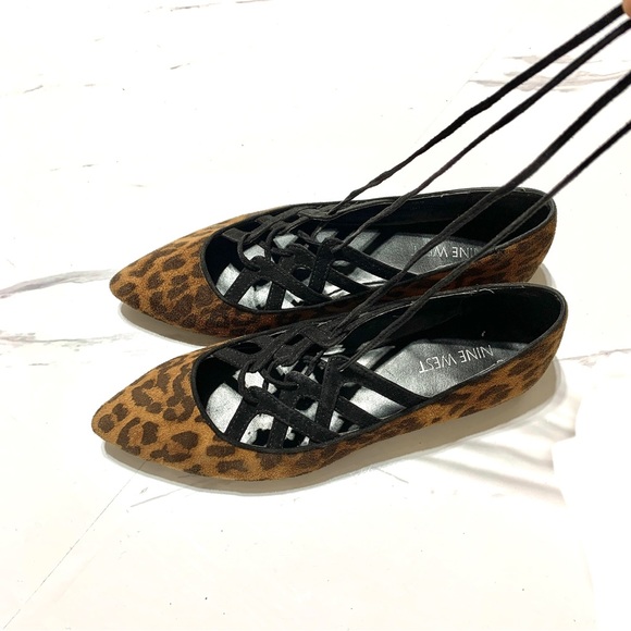 NINE WEST Merloto Cheetah Print Ballet Flats Sz 5.5 - Picture 1 of 13